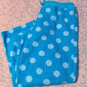 Polka-Dotted Fleece Pajama Pants